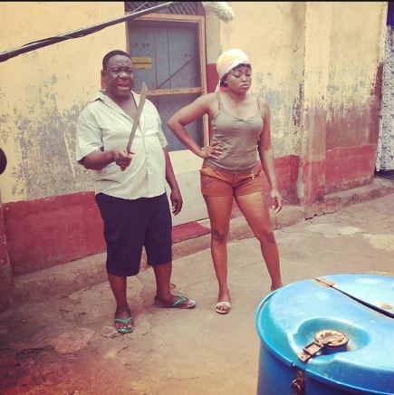 Hilarious Photo Of the day: Funke Akindele & Mr Ibu Dancing