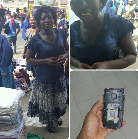 Woman Buys Phone Stuffed With Fufu In Lagos (Pictures)