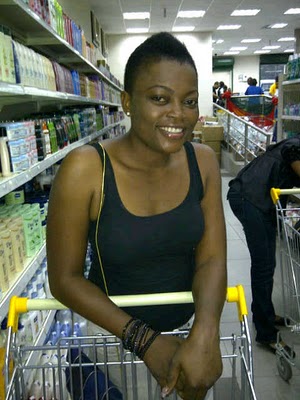 Spotted: Actress Funke Akindele in short hair…