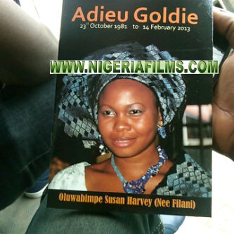 Goldie Harvey To Be Buried Today + Harvey, Goldie’s husband touching his late wife [PICTURES]