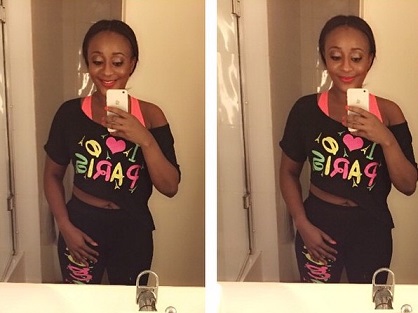 Ini Edo Blushes Over Bathroom Selfie