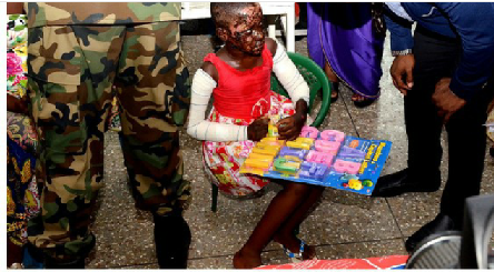 Ghanaian Actress, Jackie Appiah visits Accra Fire and Flood Victims, Donates Food