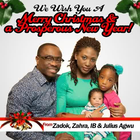 Julius Agwu releases a family Christmas card(photo)