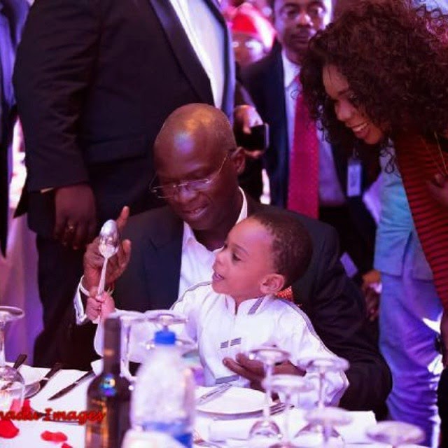 Governor Fashola Plays With Kaffy’s Kid