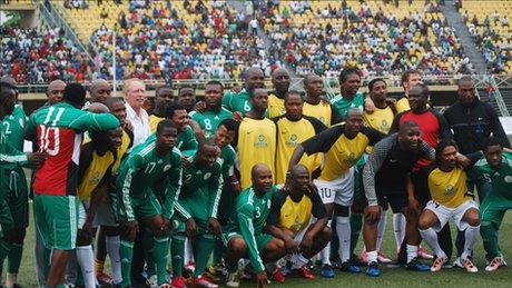 Gov. Fashola Captained Super Eagles All Stars for Kanu’s Testimonial Match