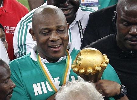 Mike Adenuga Spoils Stephen Keshi With Range Rovers, House And Money [PICTURES: Arrival]