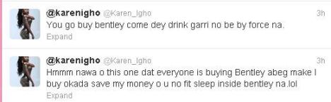 Karen Igho Blasts Artistes With Bentley Yet Live In A Rented Apartment