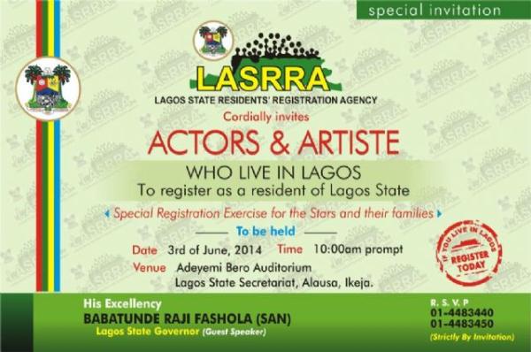 Actors And Actress To Get Preferential Treatment From LASRAA