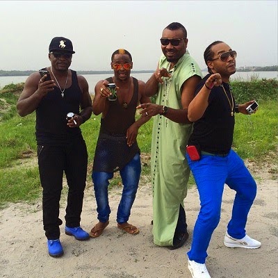 Nollywood Actors Turn Location To Drinking Joint