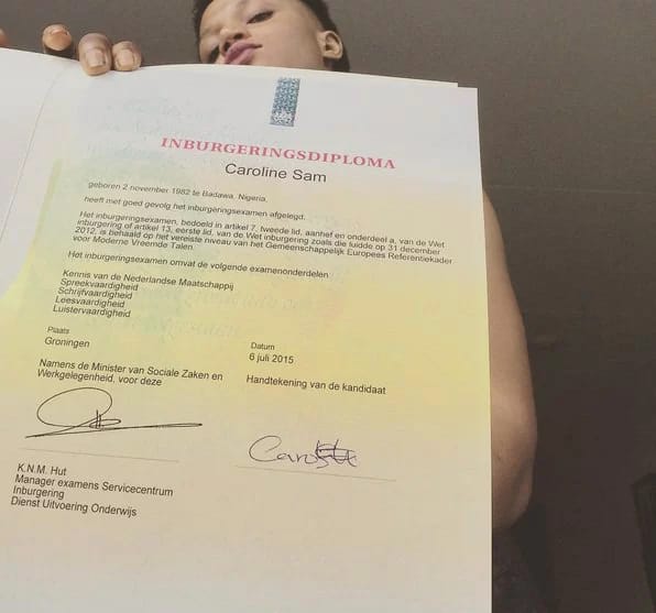 Maheeda Gets Diploma in Dutch Language