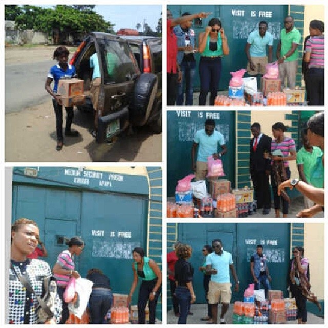 Nollywood Actress, Mary Lazarus Mark Birthday With Inmates