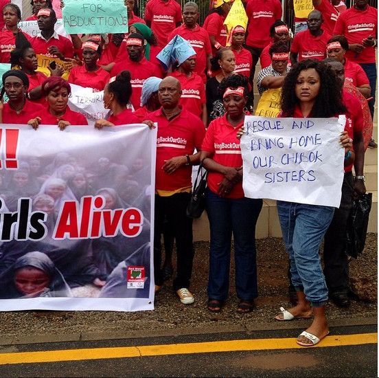 Mama G, Mercy Aigbe, Stage #Bring back our girls Protest