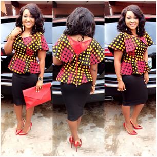 Mercy Aigbe Looks Radiant in Ankara Jacket