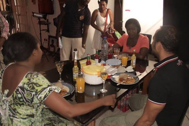 Mercy Johnson, Ramsey Noah Celebrate Obi Emelonye’s Birthday On Location