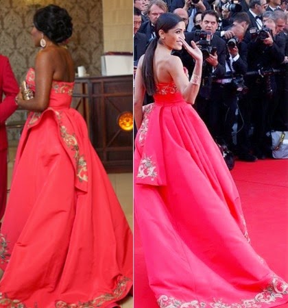 Mo Abudu, Freda Pinto; Who Rocked Oscar De La Renta Gown Better?