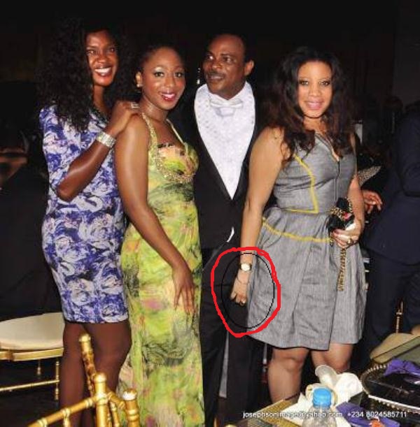 PICTURE: Is Monalisa Chinda’s Hand On Fred Amata’s ‘Joystick’?