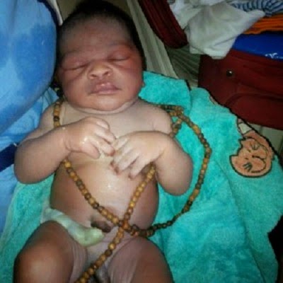 Woman Delivers Baby Tangled with Beads in Lagos