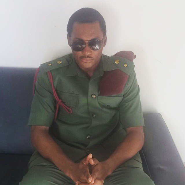 See Nollywood Actors in Competition with Military Uniform