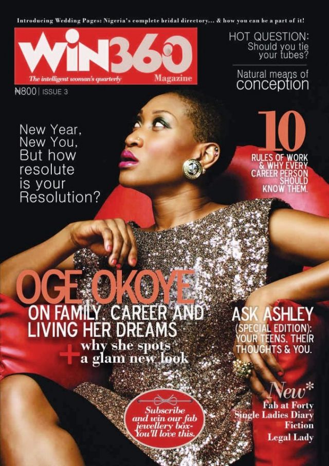 ACTRESS OGE OKOYE COVERS WIN360 MAGAZINE