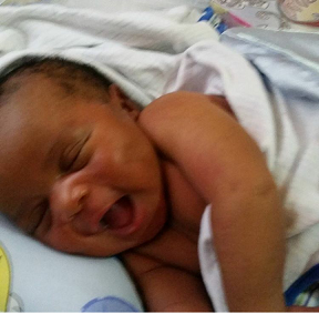 See How Mr Ibu’s Baby Looks While Sleeping (photos)