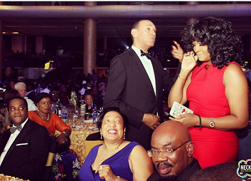 See What Omotola was Caught Doing at Event