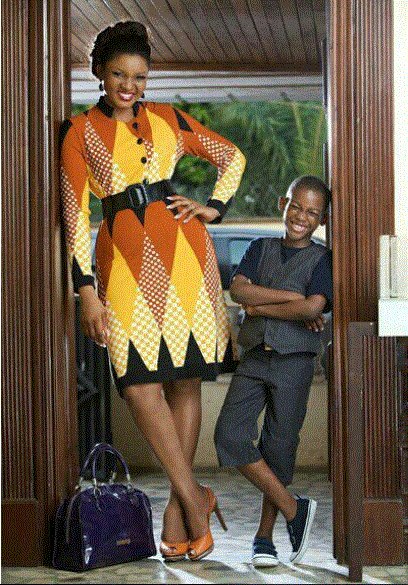 Omotola Poses With Son, Who’s Got More Swag? [Photo]