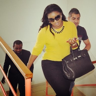 Omotola Ekeinde Visits Ghadour Cosmetic To Starts Her Endorsement (Photos)