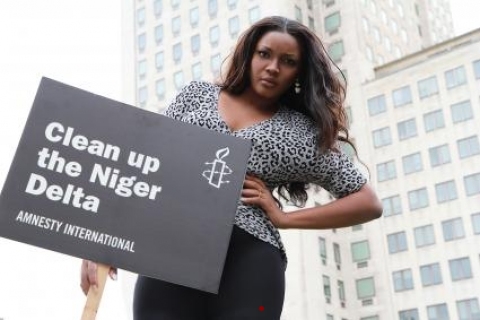 [Video] Omotola Fights Oil Giant, Shell Over Pollution**Clean Up Or…