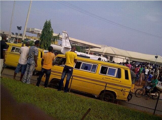 Revealed: Plane On Lagos Road Owned By Omotola’s Hubby [Pictures]