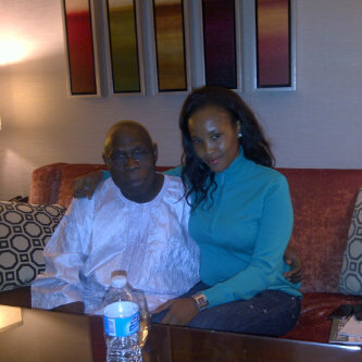 EDITED: Nollywood Actress, Princess Chimeke With Ex-President Obasanjo’s In New York (Picture)