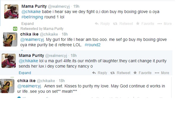 Mercy Johnson, Chika Ike Deny Beef Rumour