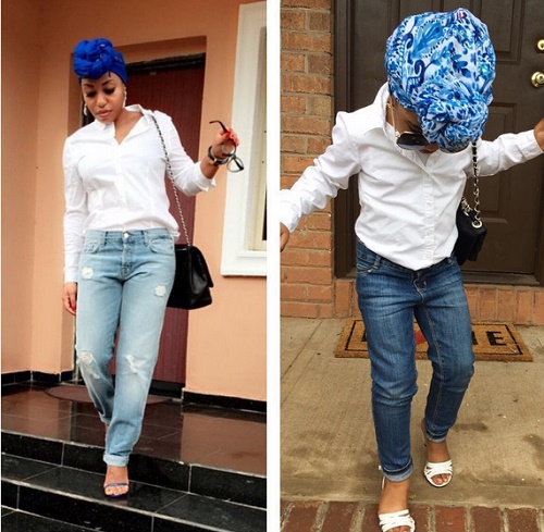 Girl Rocks Same Dress Style With Rita Dominic (Photos)