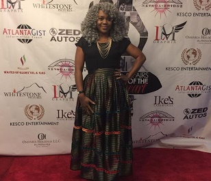 Stella Damasus Rocks Grey Hairstyle To Movie Premiere