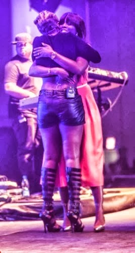 Tiwa Savage And Husband Tee Billz, Kiss On Stage While Performing