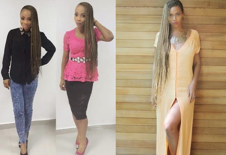 Toke Makinwa Rocks Same Hairstyle As Beyonce