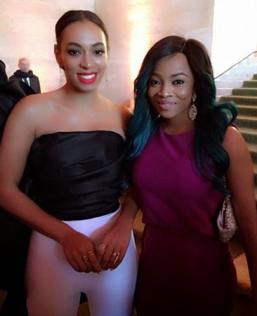 Toke Makinwa Luckily Bumps Into Solange Knowles In Paris (Photos)