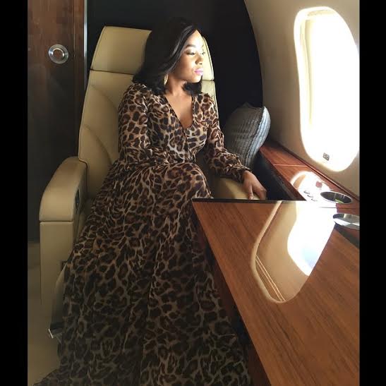 Toke Makinwa Yet To Get Over Her First Private Jet Experience