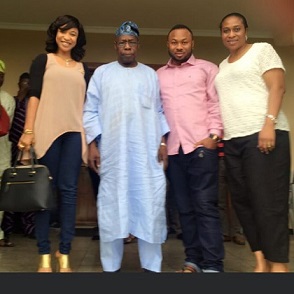 Tonto Dikeh, MR X Delighted to Meet With Obasanjo