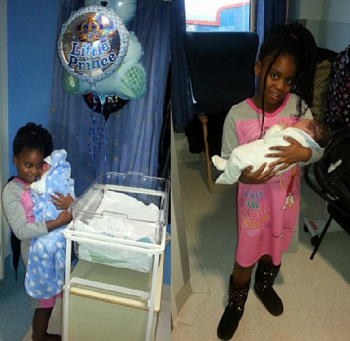 Toyin Lawani Has Left The Hospital With Her New Born Son And Without Her Baby Papa [Pictures]