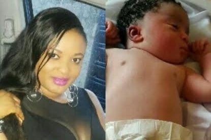 Nollywood actress, Juwon Adewunmi welcomes baby boy (photo)