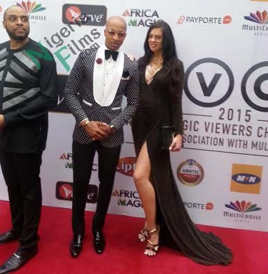 AMVCA LIVE*Ik Ogbonna flaunts his pregnant wife-to-be on AMVCA red carpet