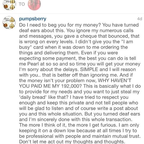 Drama Tonto Dikeh Allegedly Owes N192,000 On Fake Designers