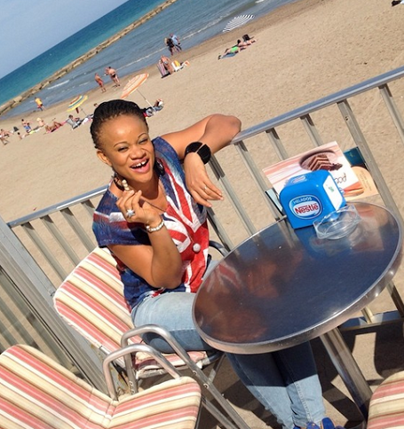 Uche Nnanna, Hubby Having Fun In Spain (Photos)