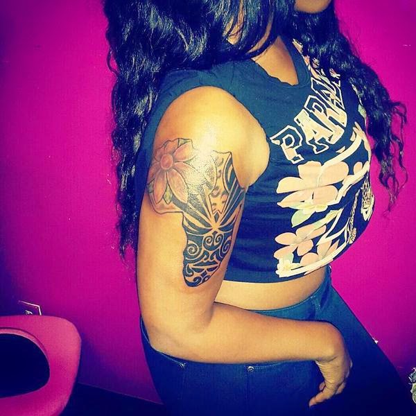 Choc City Act, Victoria Kimani Gets Massive Tattoo