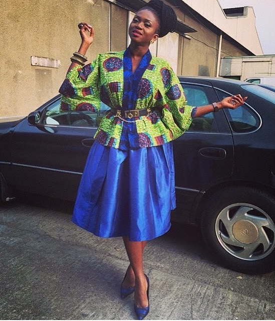 Waje Looks Queenly In African Kimono Outfit