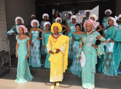 Exquisite Wedding! See what Toke Makinwa others wore to Kunbi Oyelese’s traditional wedding in style (first photos)