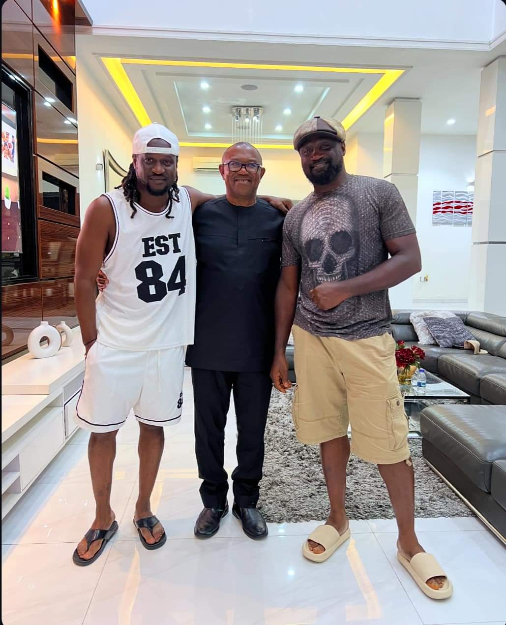 Peter Obi visits, Rudeboy, Jude Okoye